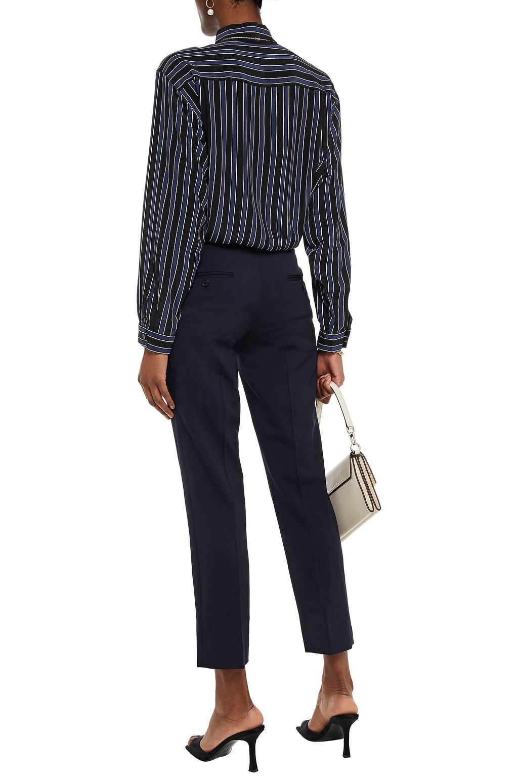 MICHAEL KORS COLLECTION Striped crepe de chine shirt
