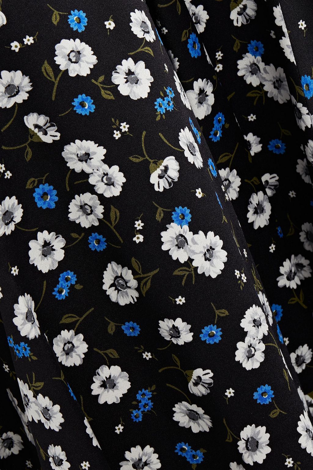 MICHAEL KORS COLLECTION Floral-print silk-satin skirt