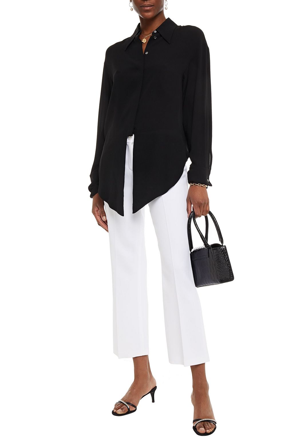 MICHAEL KORS COLLECTION Crepe de chine straight-leg pants