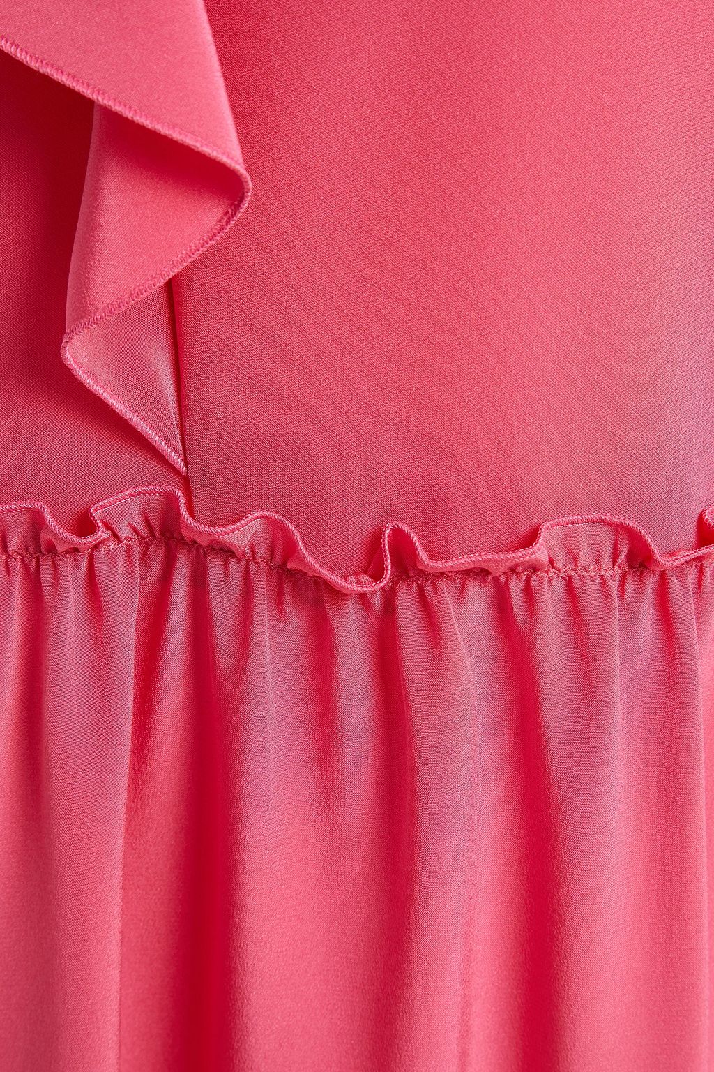 REDVALENTINO Tiered ruffled silk crepe de chine mini dress
