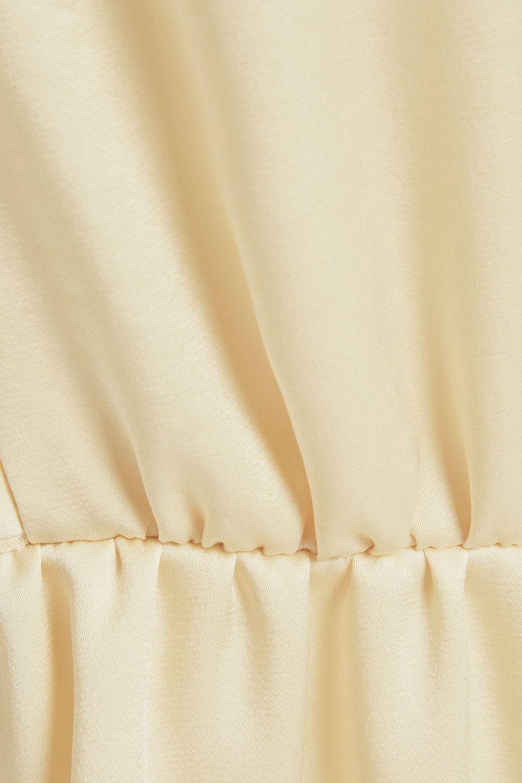 REDVALENTINO Pussy-bow ruffled satin-crepe mini dress