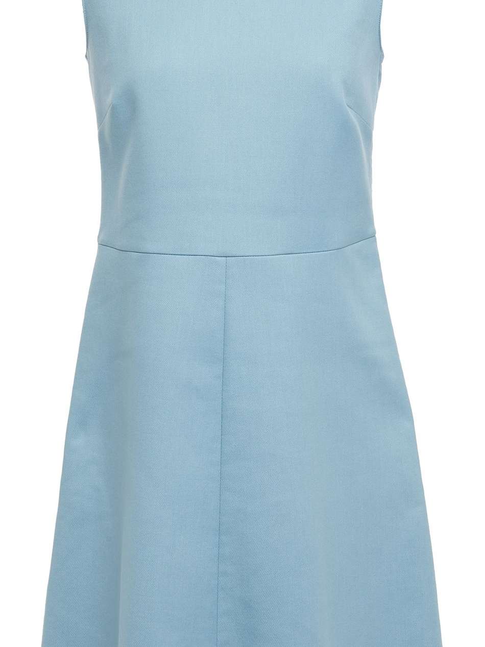 ruffled cotton-blend crepe mini dress