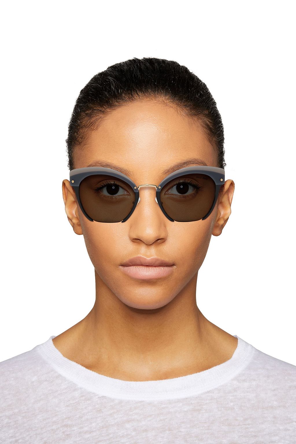 Download Midnight Blue Cat Eye Layered Acetate Sunglasses Sale Up To 70 Off The Outnet Miu Miu The Outnet