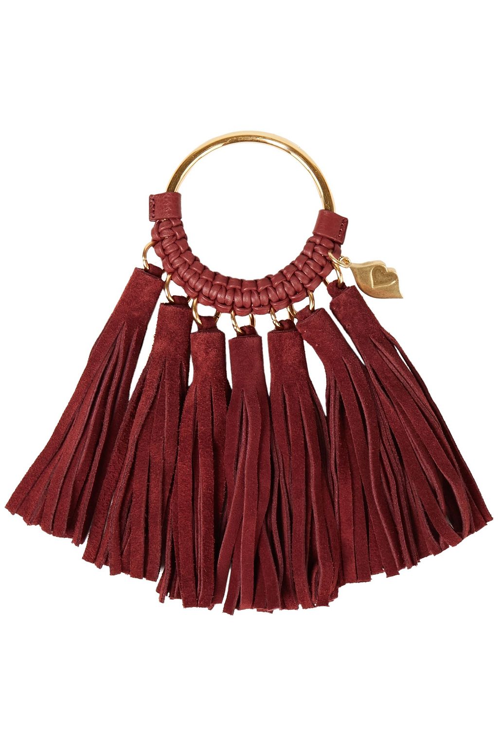 SEE BY CHLOÉ Tassel-trimmed suede key chain