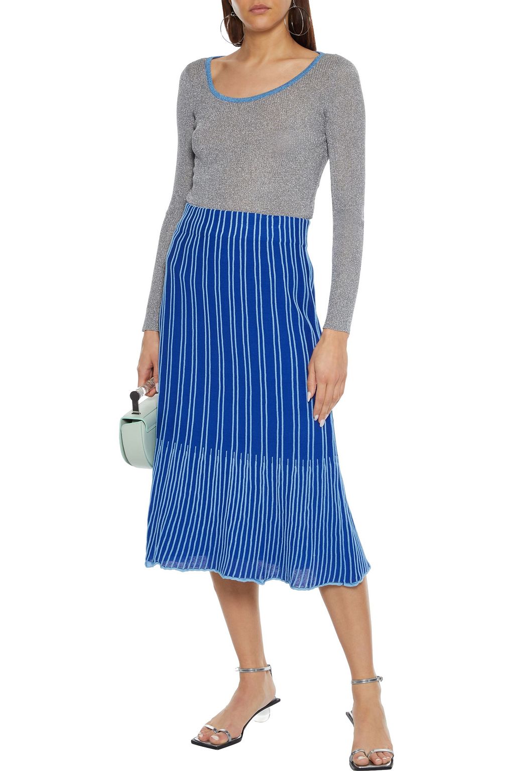 M MISSONI Ribbed cotton-blend midi skirt