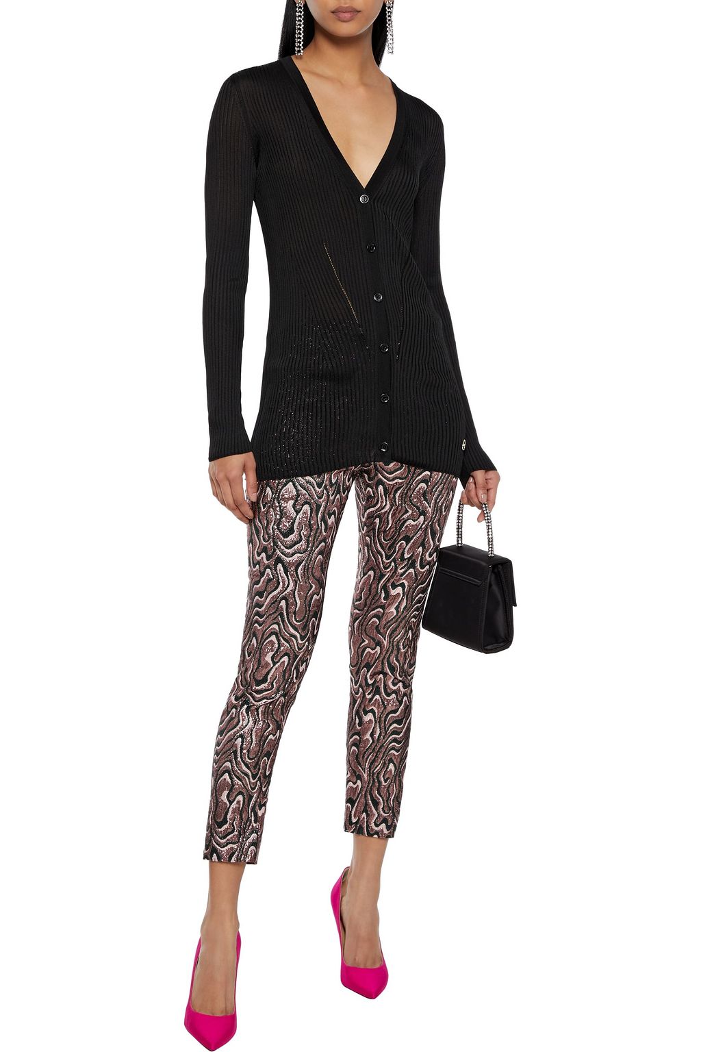 PUCCI Ribbed-knit cardigan