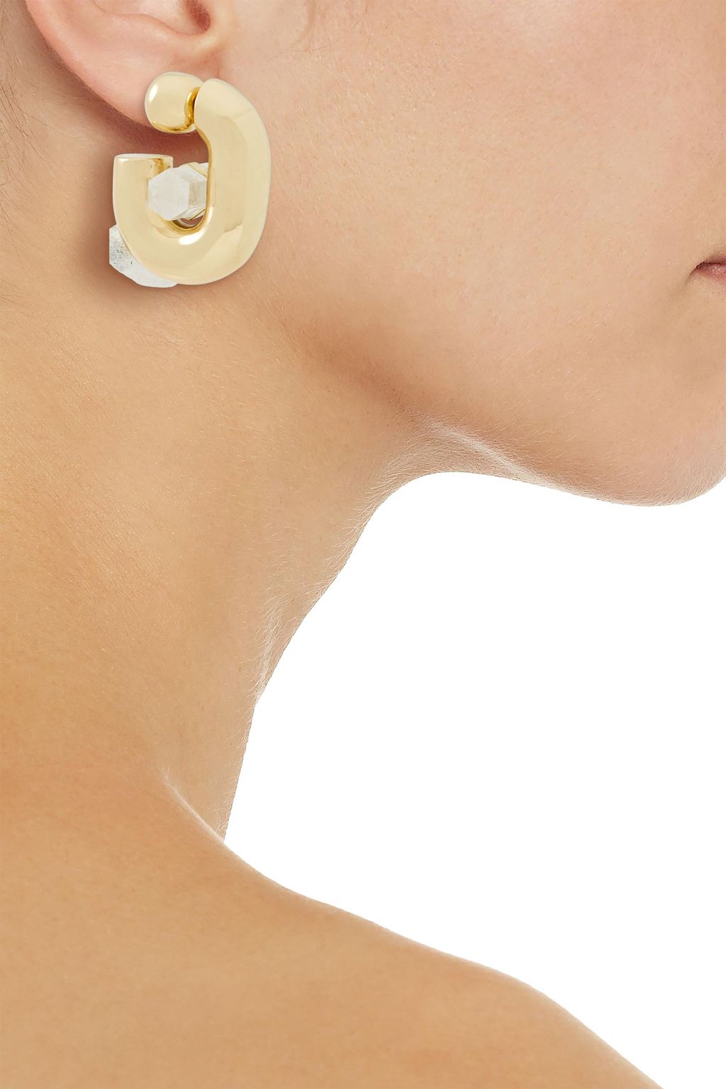 CORNELIA WEBB Gold-tone quartz earrings