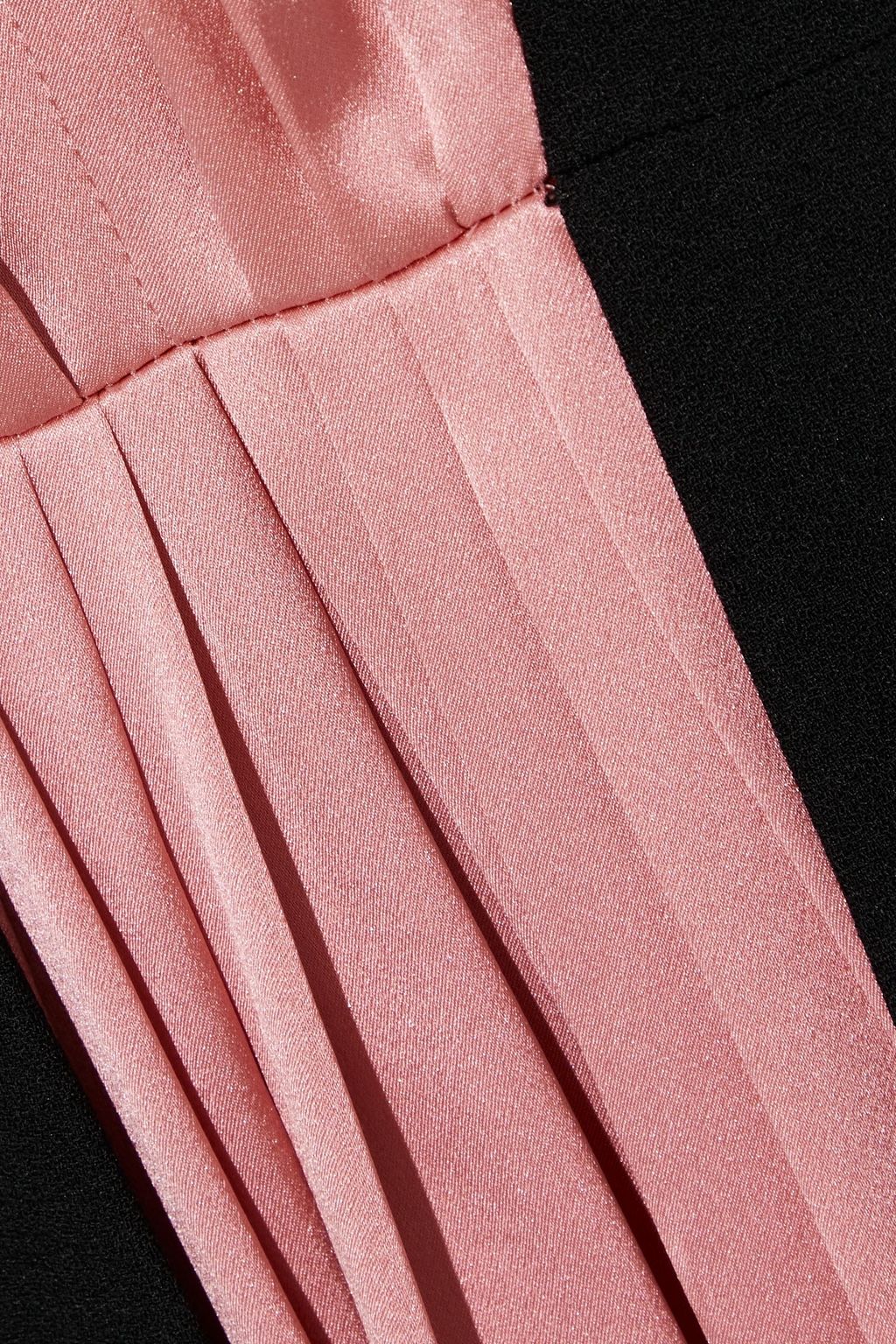 ROKSANDA Pleated satin-paneled crepe dress