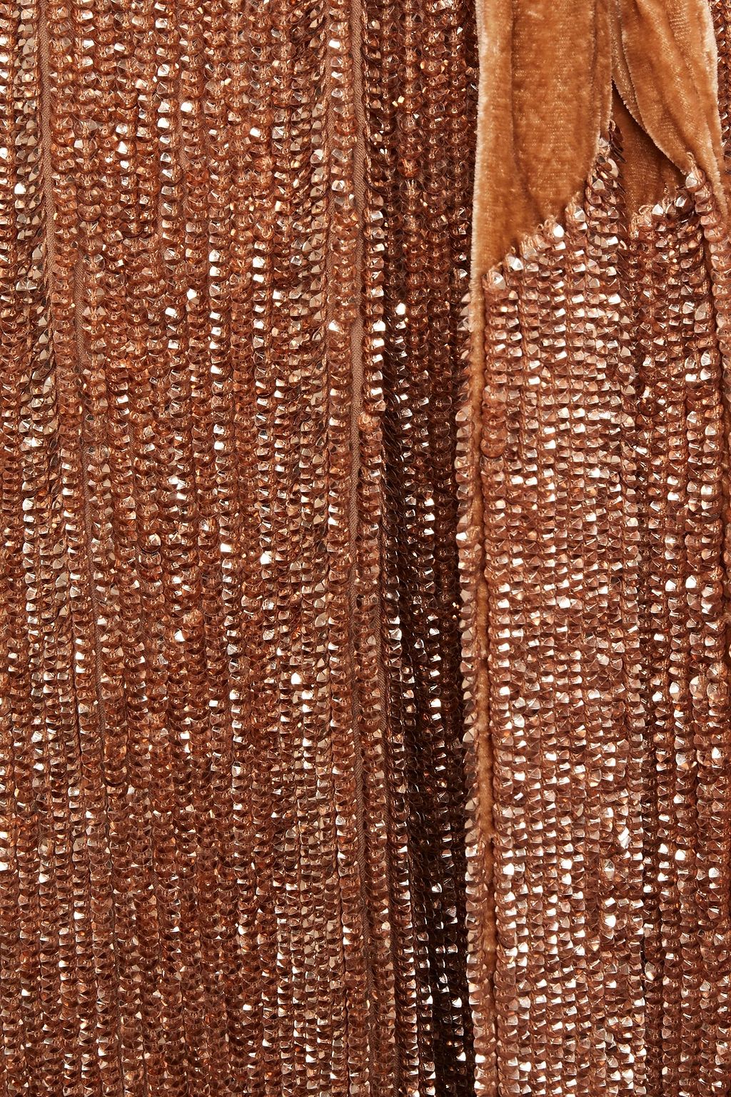 RETROFÊTE Vivien one-shoulder sequined chiffon maxi dress