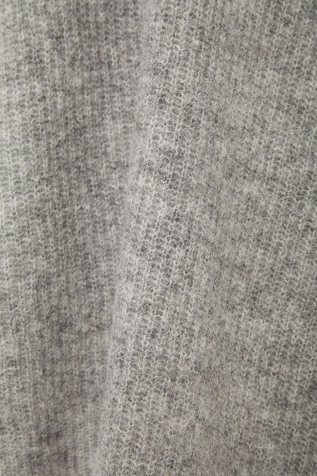 GANNI Mélange ribbed-knit sweater