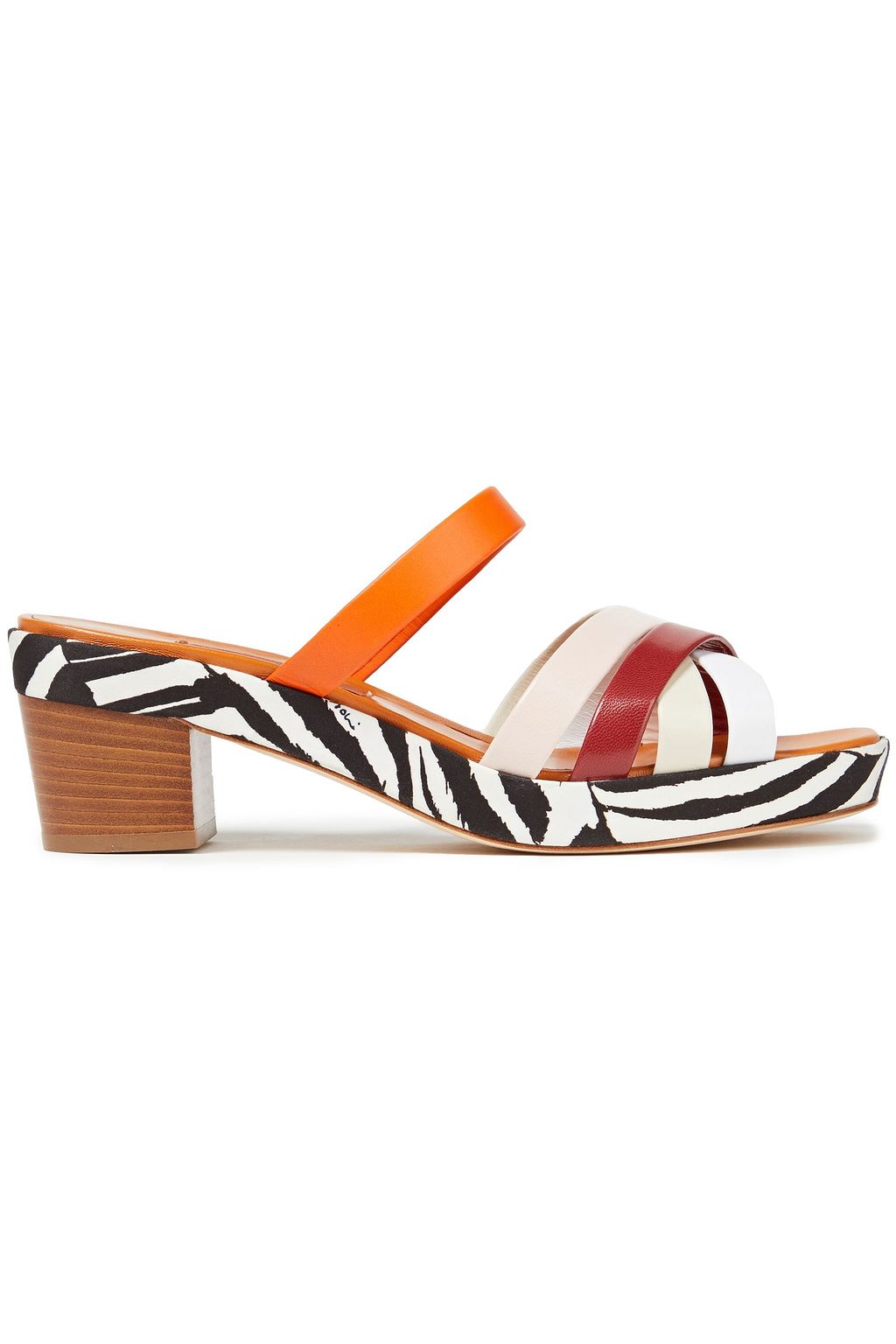 MISSONI Color-block leather mules | Sale up to 70% off | THE OUTNET