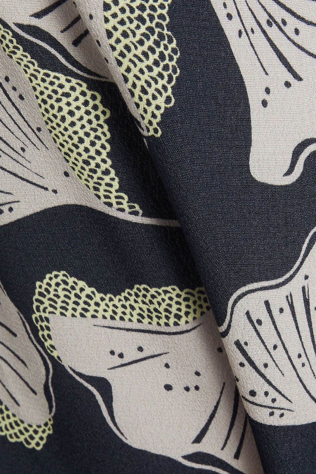 CHARLI Elsa gathered printed crepe top