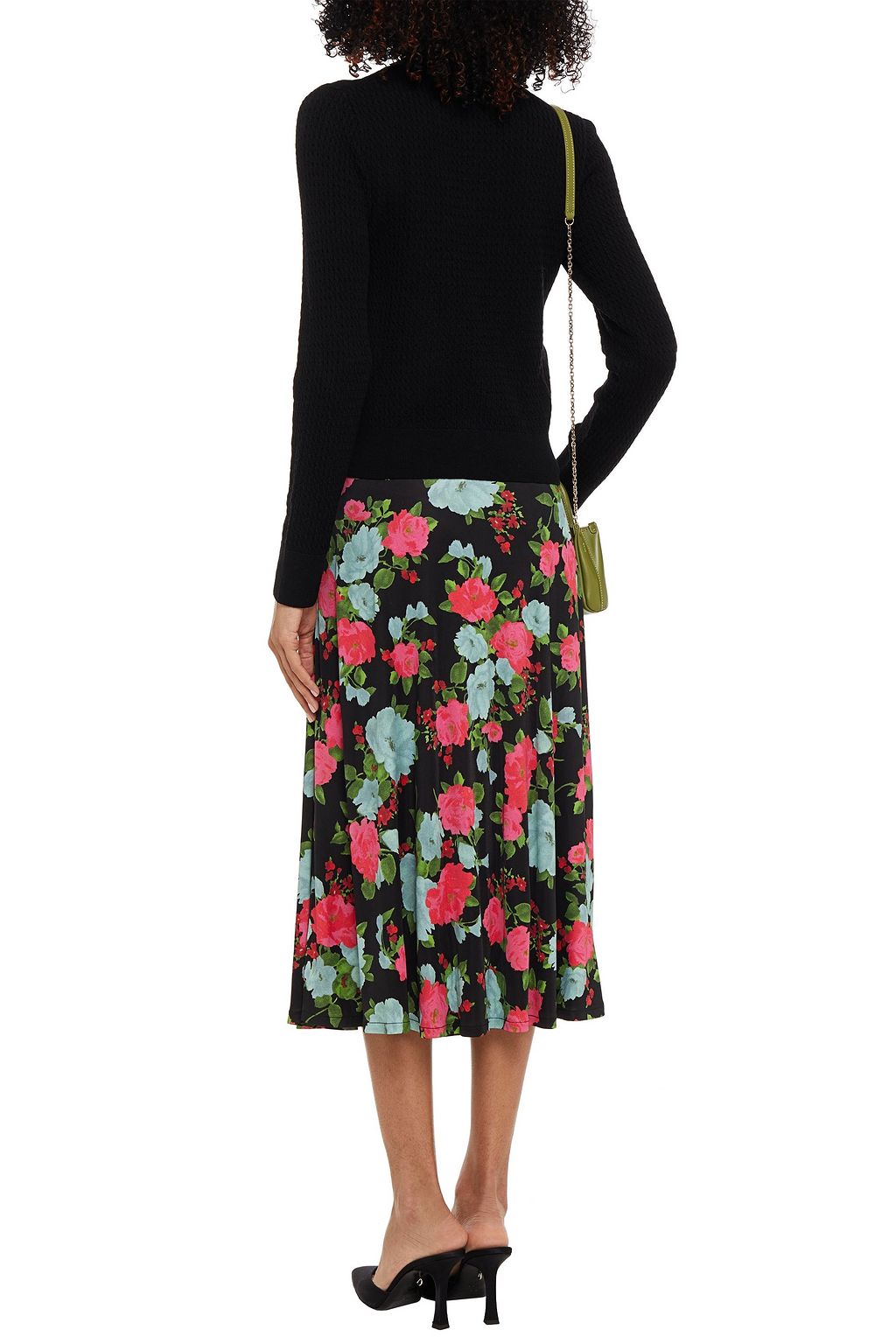 ERDEM Floral-print jersey midi skirt