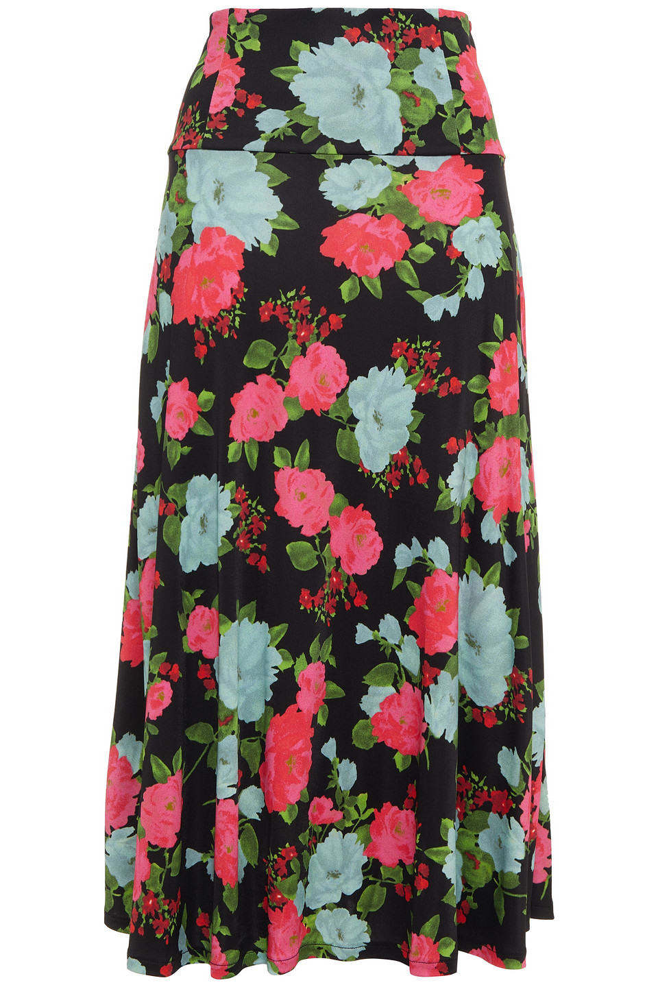 Erdem Woman Floral-print Jersey Midi Skirt Black Size 10