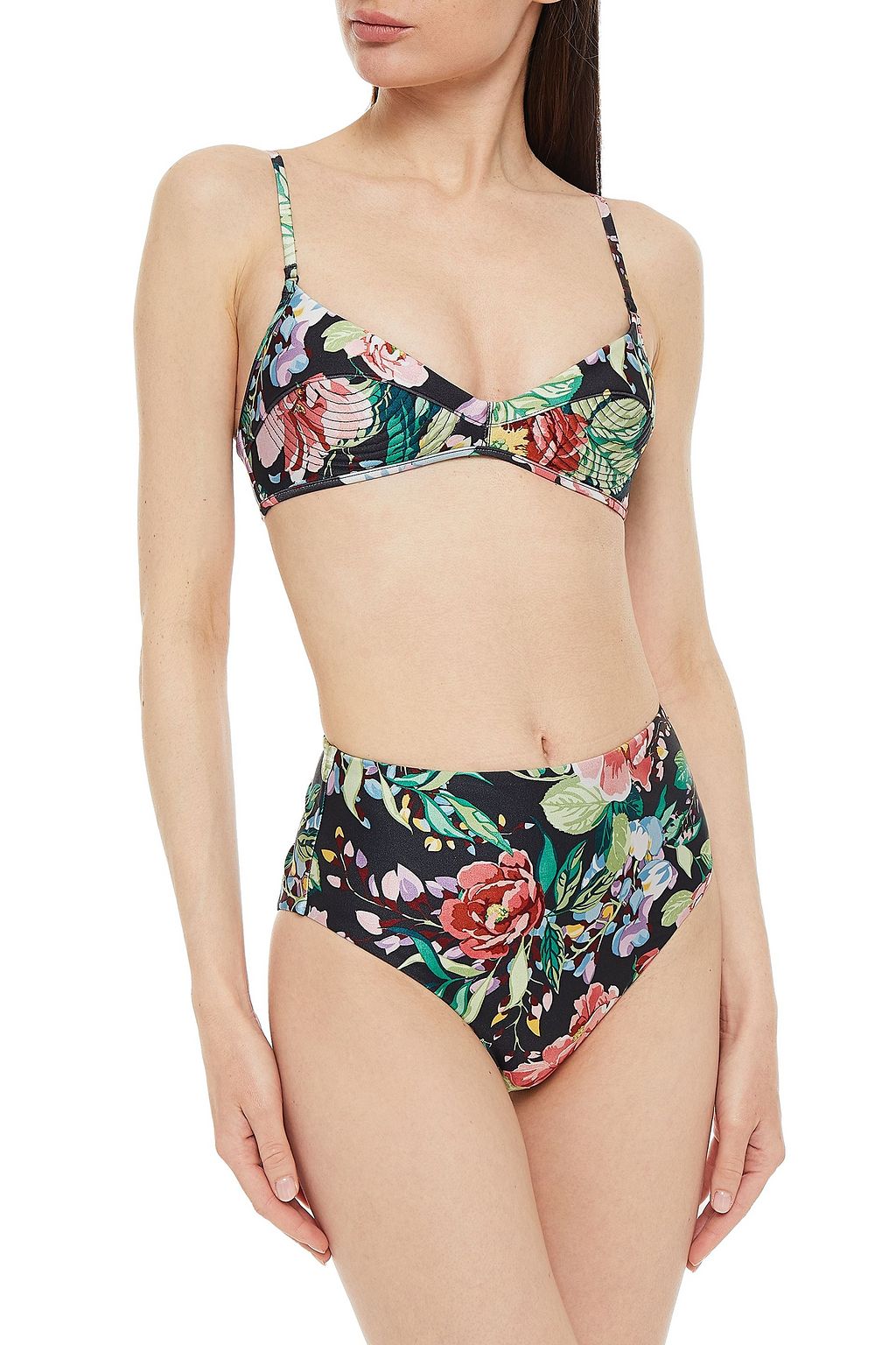 ZIMMERMANN Bellitude floral-print high-rise bikini briefs
