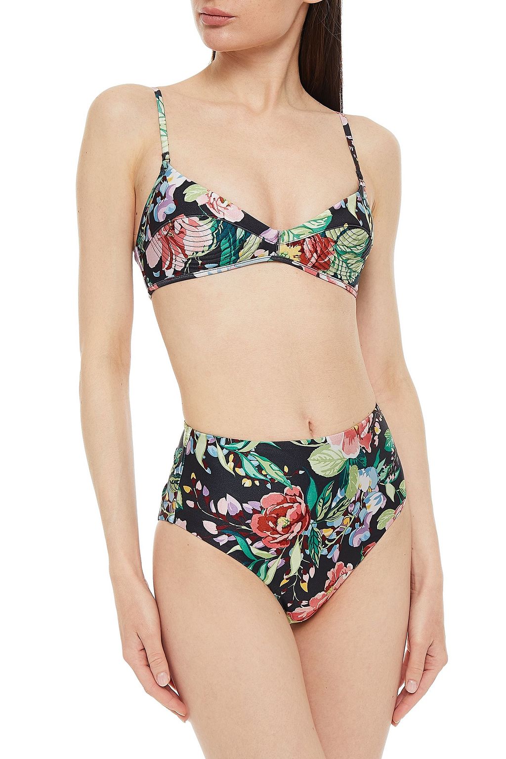 ZIMMERMANN Bellitude Bullet floral-print bikini top
