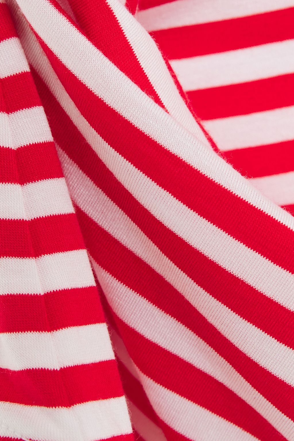 ENZA COSTA Striped Tencel-blend jersey bodysuit