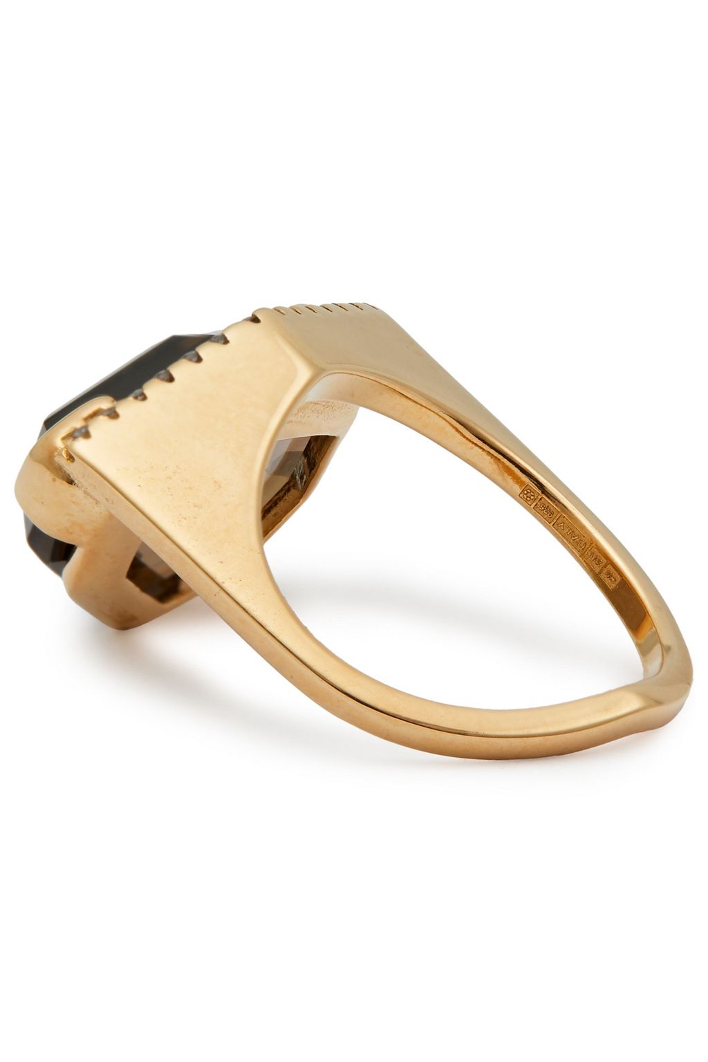 CORNELIA WEBB 24-karat gold vermeil, siamite and quartz ring