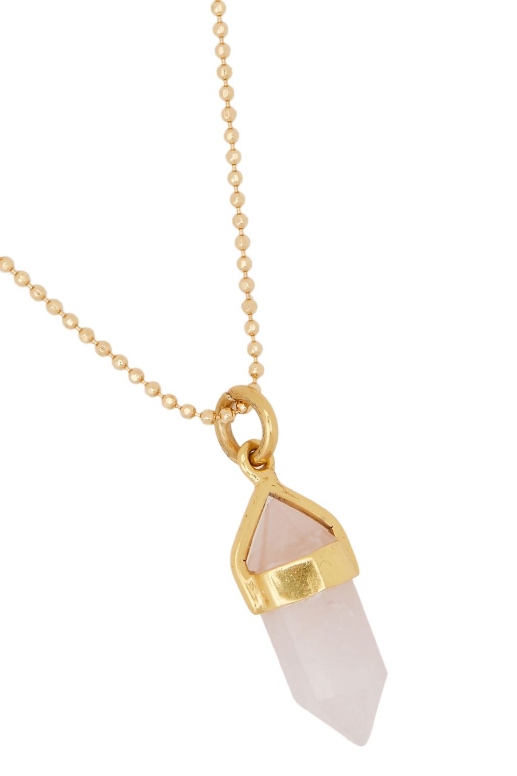 CORNELIA WEBB 24-karat gold-plated quartz necklace