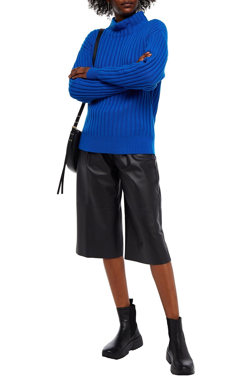 MICHAEL KORS COLLECTION Ribbed cashmere turtleneck sweater