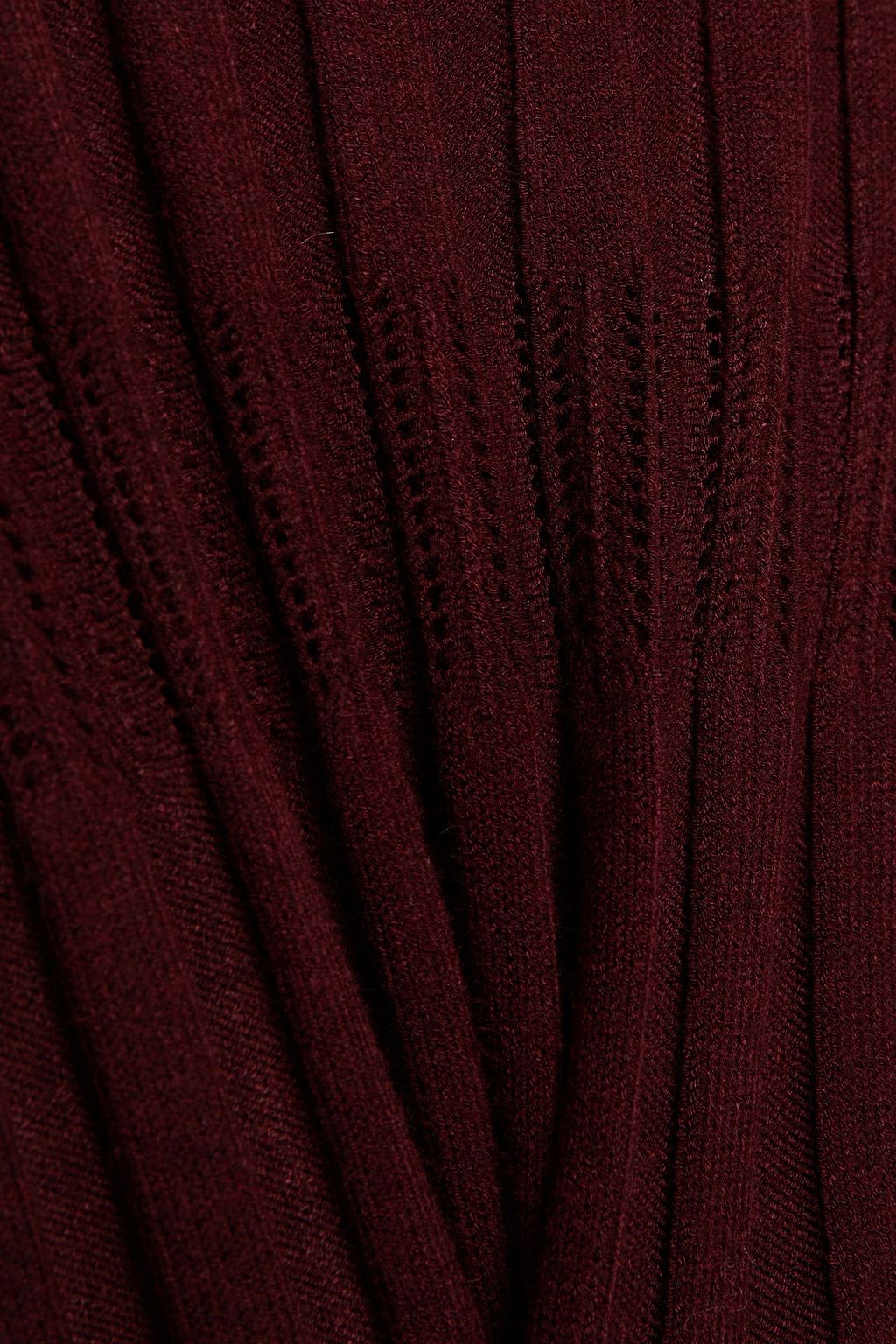 JOIE Pointelle-trimmed ribbed-knit midi dress