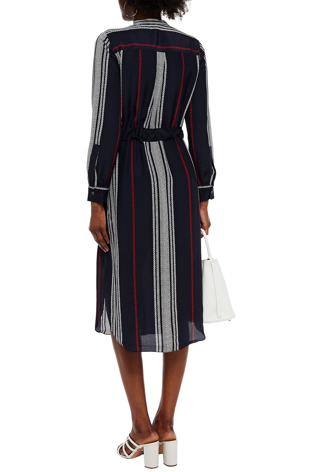 JOIE Printed silk crepe de chine midi dress