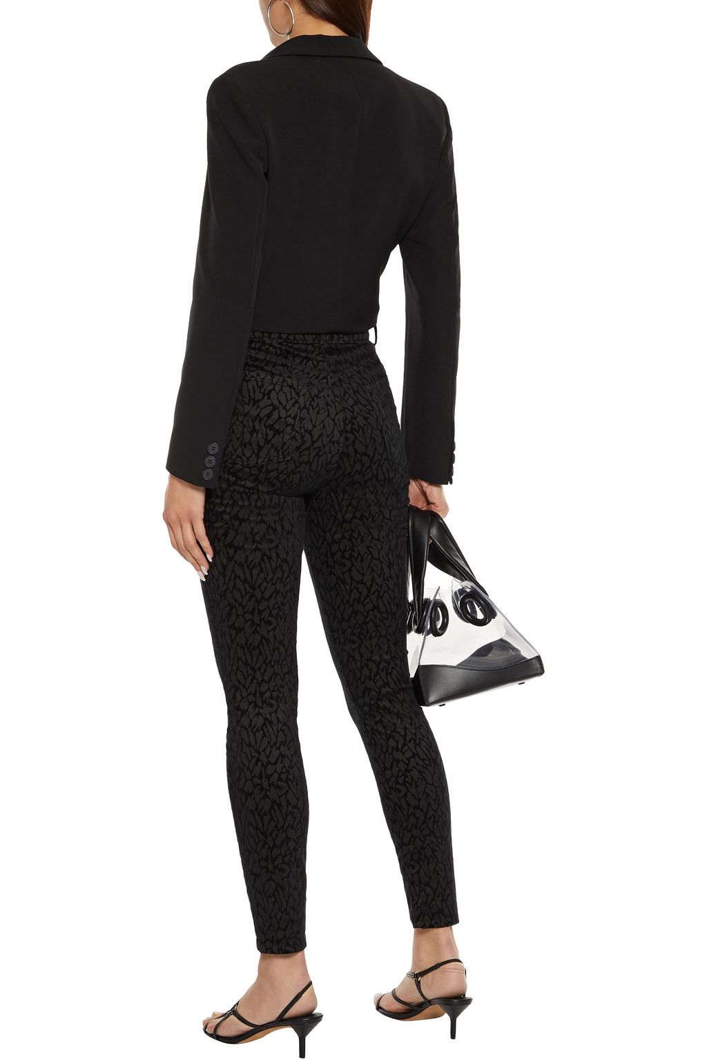 J BRAND プリントコットン混ベルベット スキニー パンツ