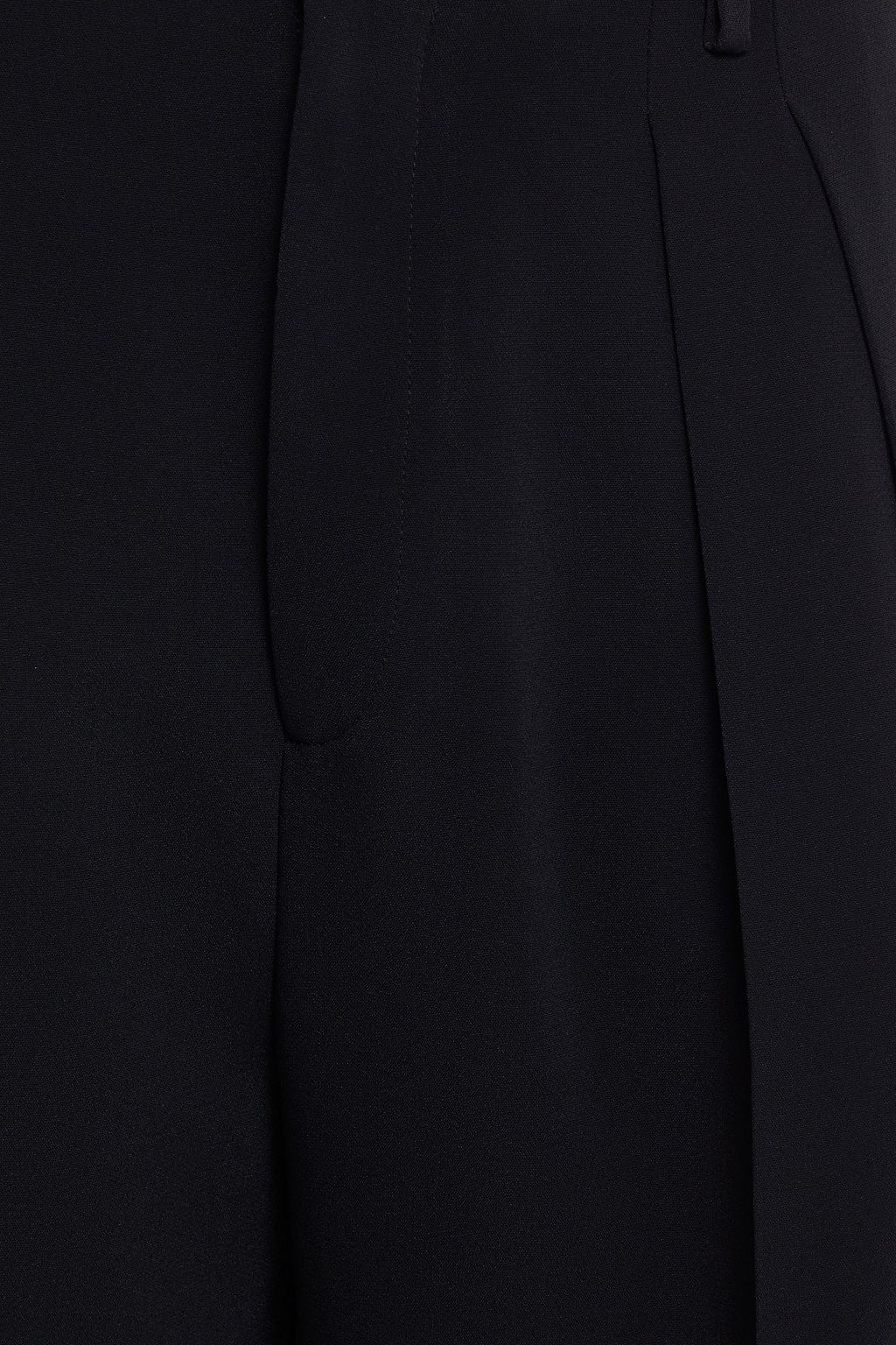 REDVALENTINO ベルト付き プリーツ入り ストレッチクレープ ワイドレッグ パンツ
