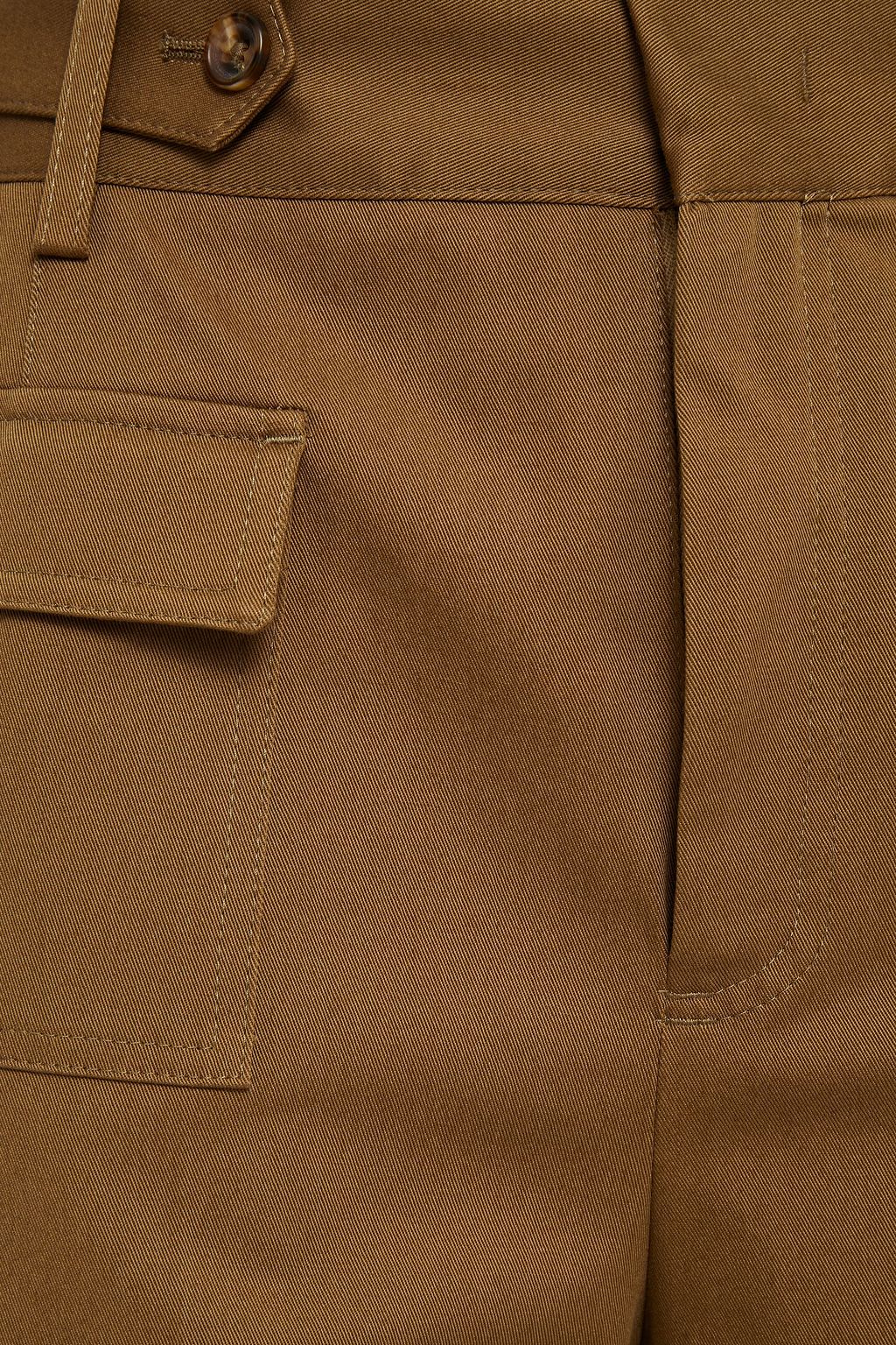 REDVALENTINO Cropped cotton-blend twill wide-leg pants