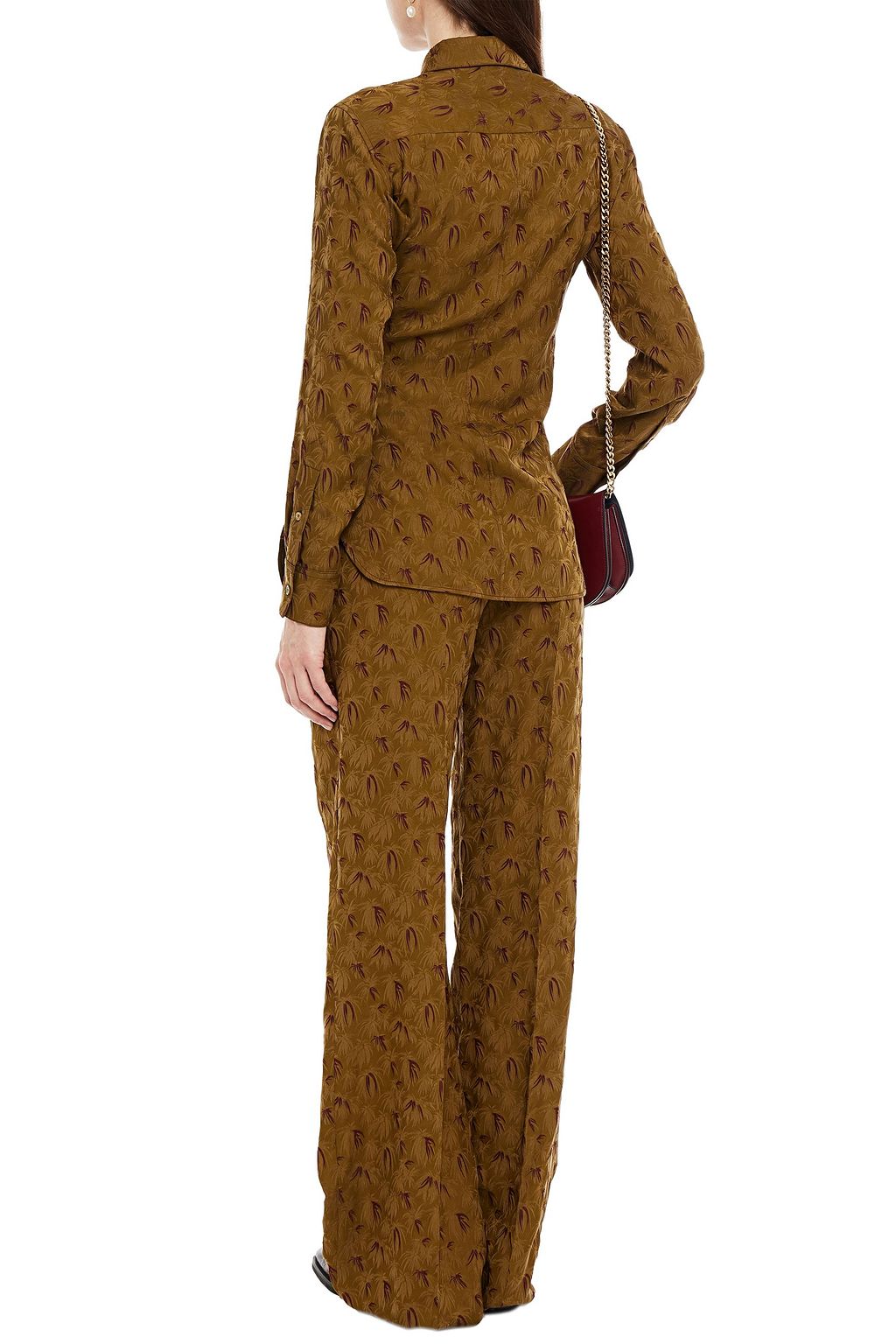 CHLOÉ Tie-detailed jacquard shirt