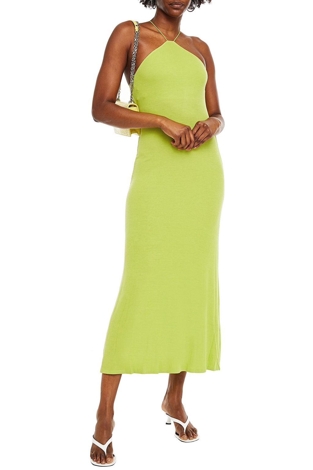 ENZA COSTA Ribbed jersey midi dress