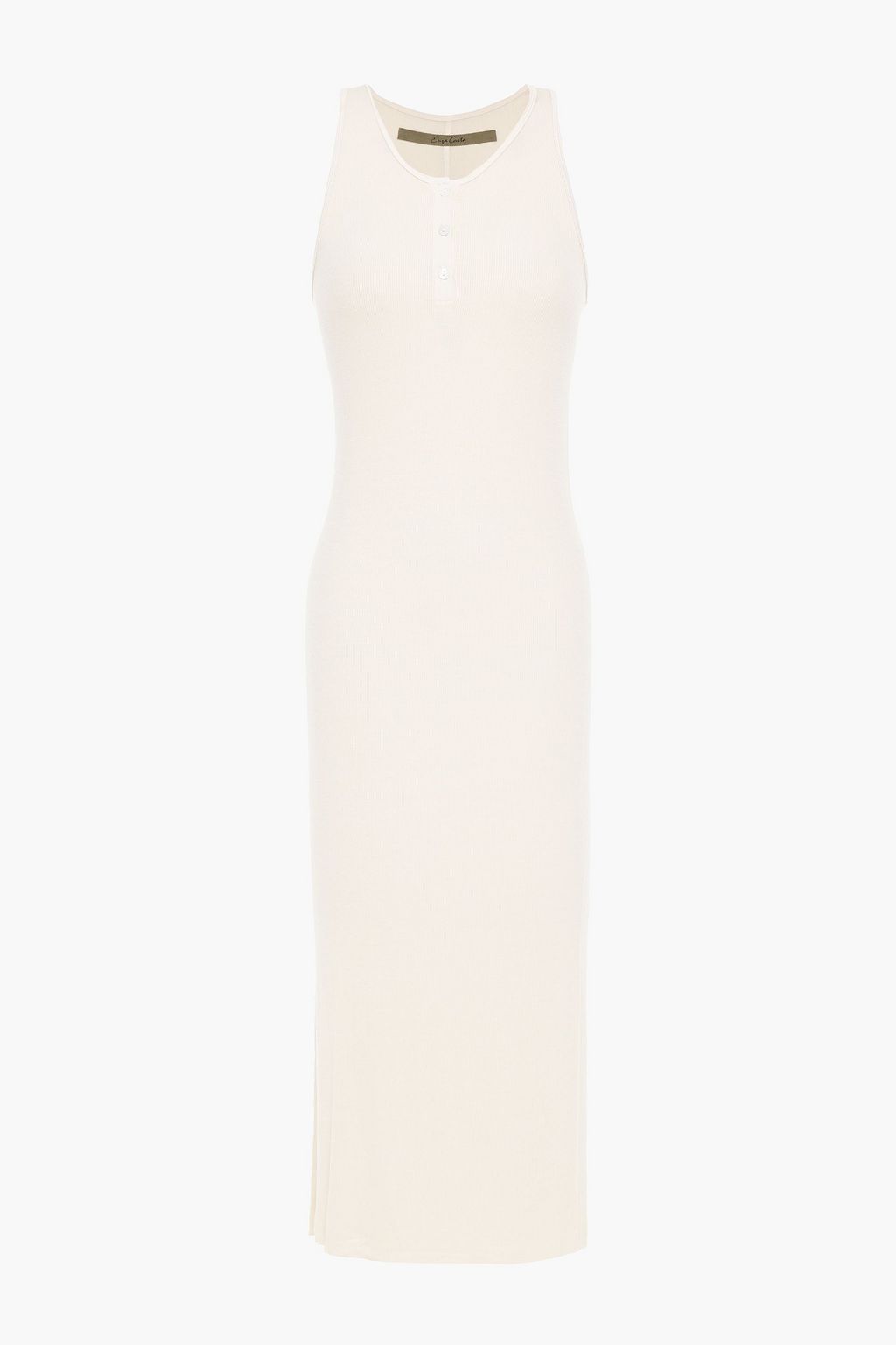 ribbed jersey midi dress