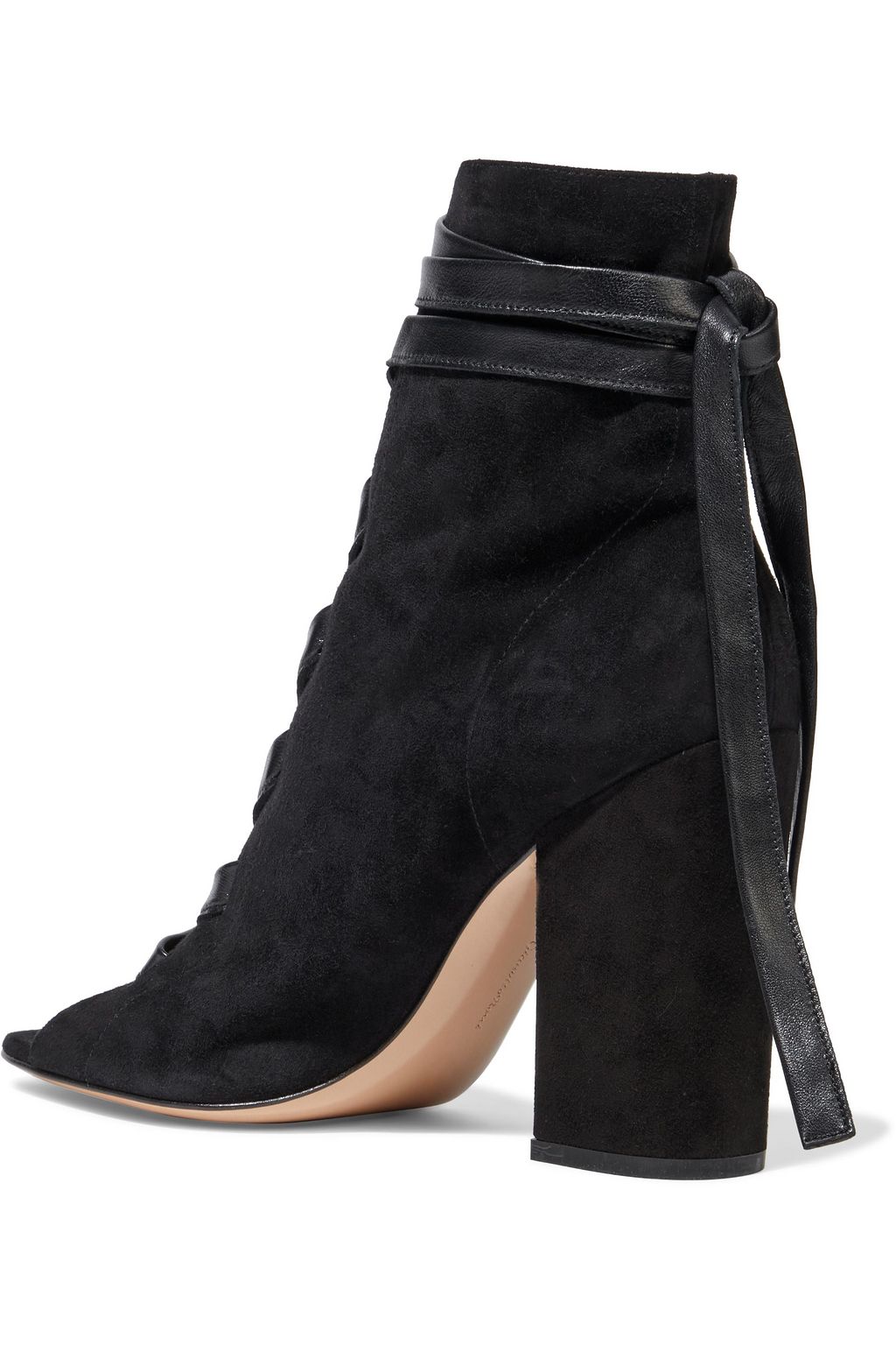 GIANVITO ROSSI Brooklyn leather-trimmed suede ankle boots
