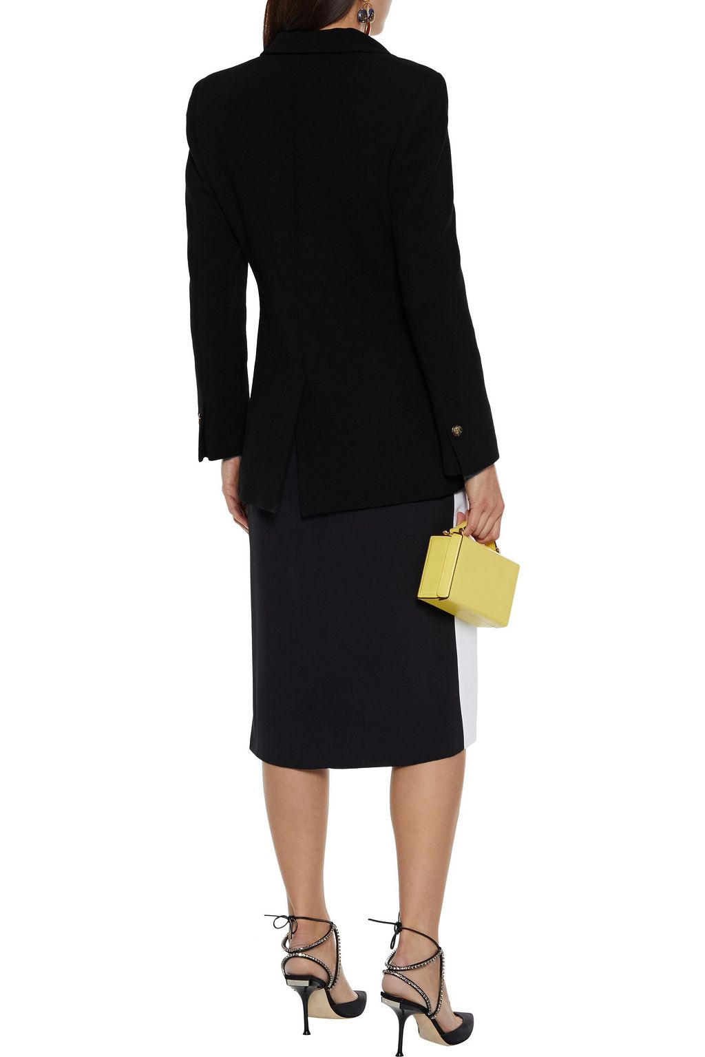 OSCAR DE LA RENTA Wool-blend crepe blazer