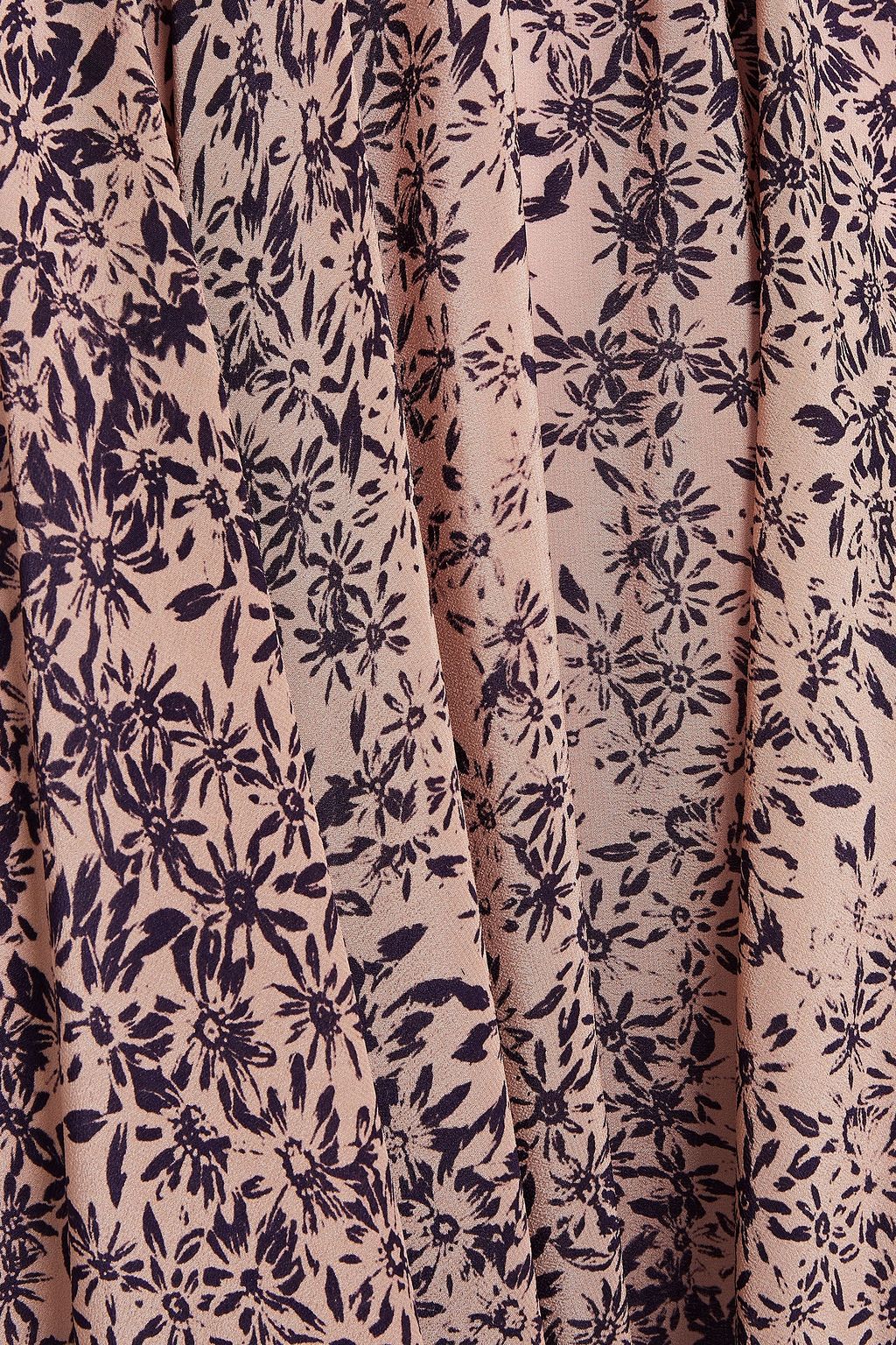 REDEMPTION Asymmetric floral-print silk crepe de chine skirt