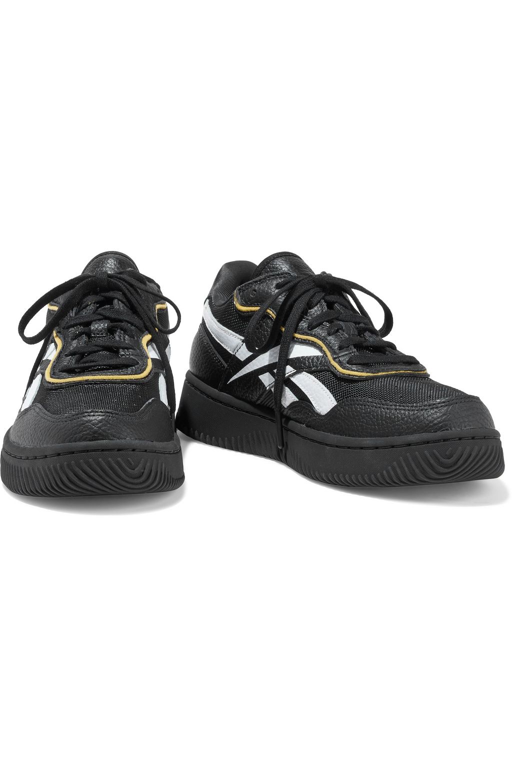 REEBOK X VICTORIA BECKHAM Dual Court II pebbled-leather and mesh sneakers