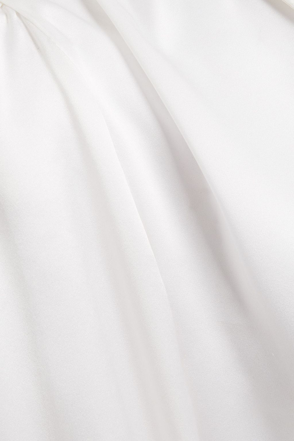 REDEMPTION Pussy-bow silk-satin shirt