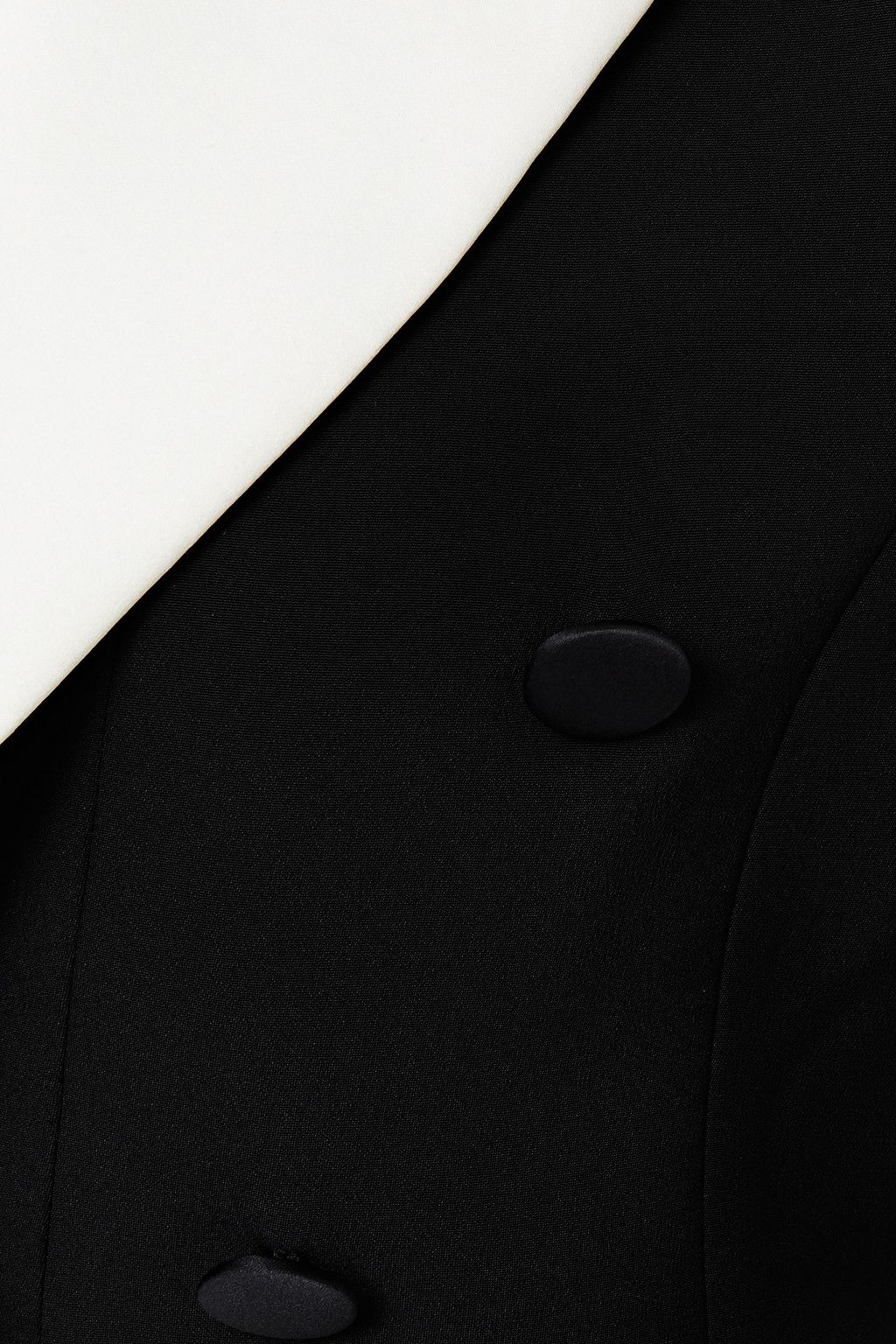 REDEMPTION Spencer satin-trimmed two-tone crepe blazer
