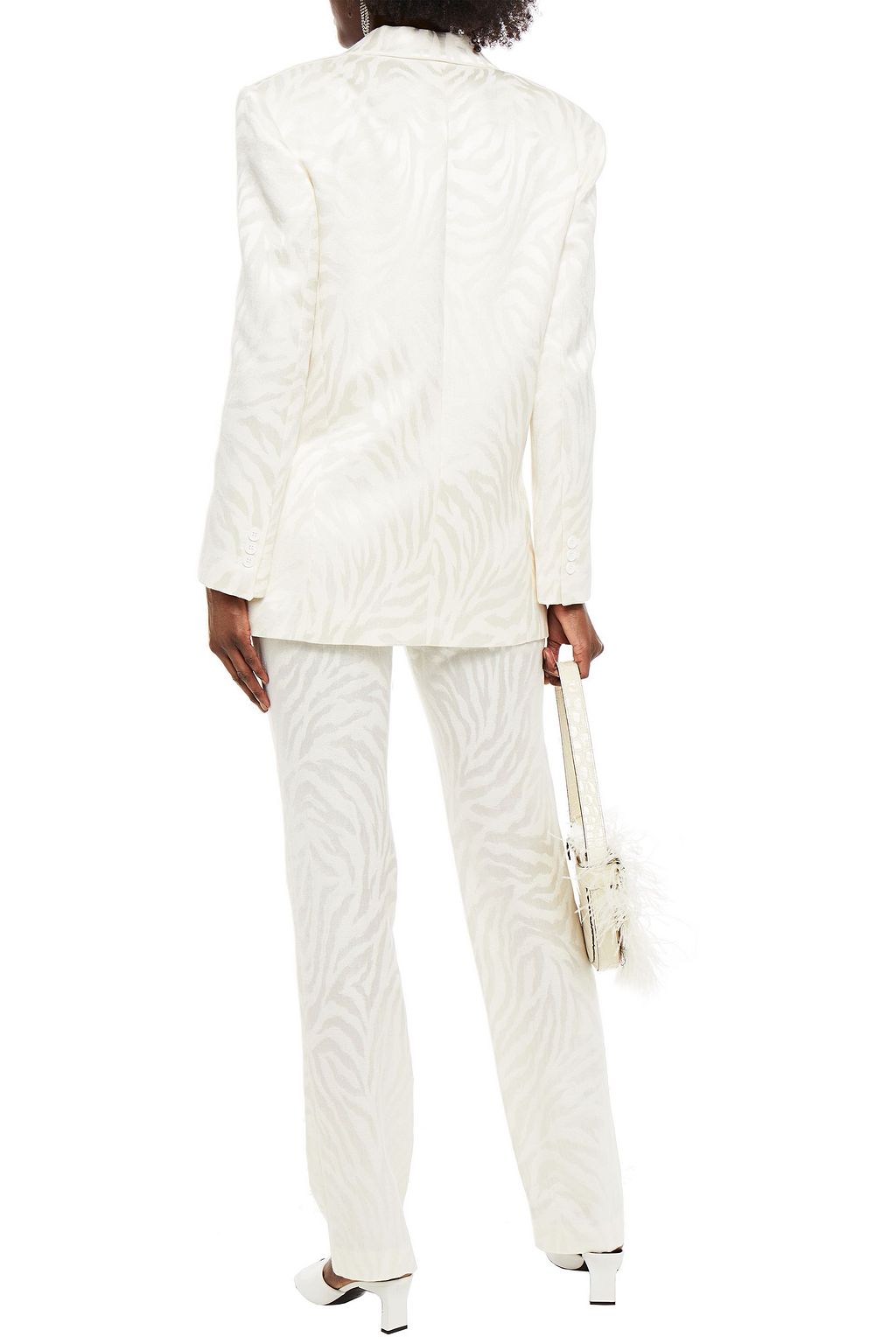 REDEMPTION Cotton-blend jacquard bootcut pants