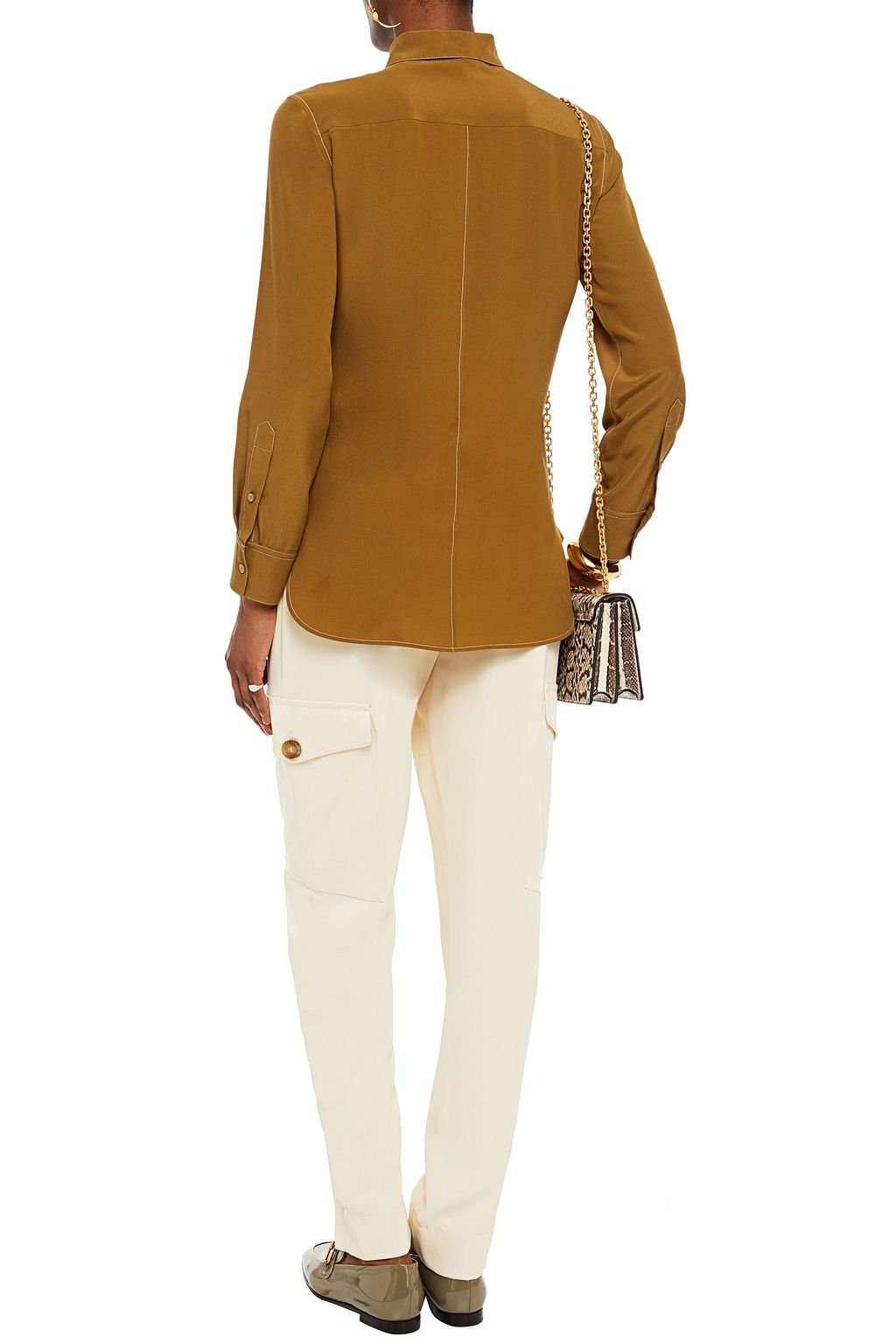 CHLOÉ Pussy-bow silk crepe de chine shirt