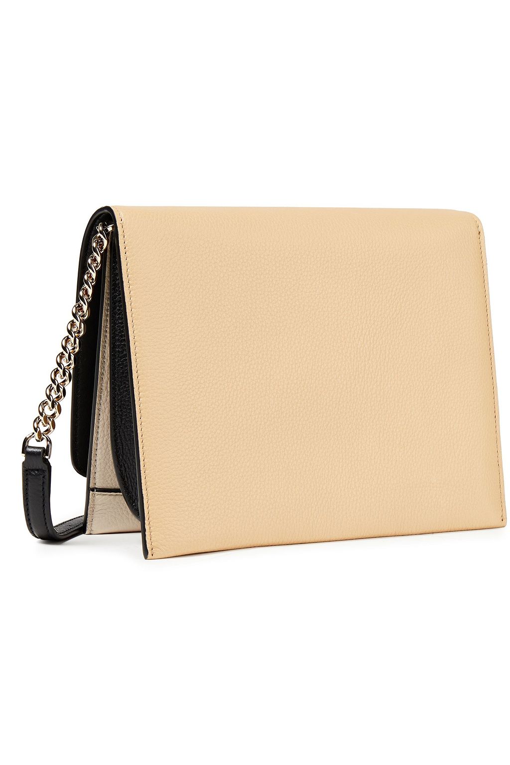 FERRAGAMO Trifolio color-block pebbled-leather shoulder bag