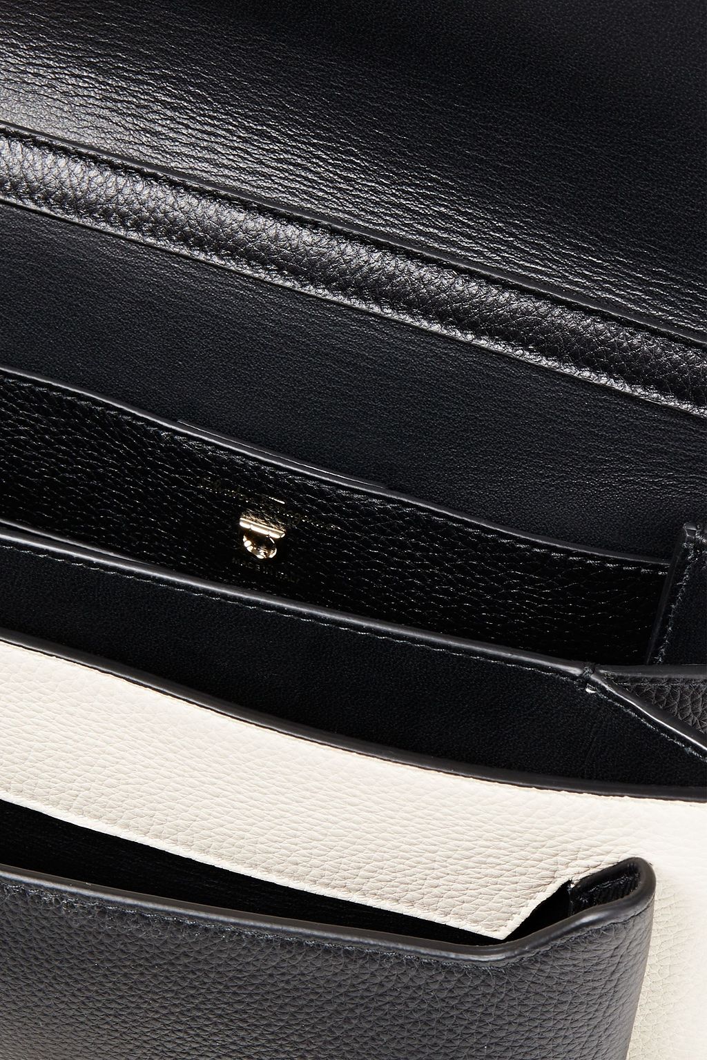 FERRAGAMO Trifolio color-block pebbled-leather shoulder bag