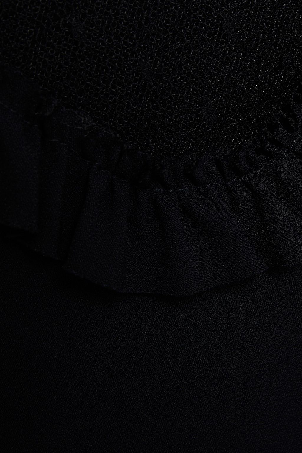 REDVALENTINO Point d'esprit-paneled crepe mini dress