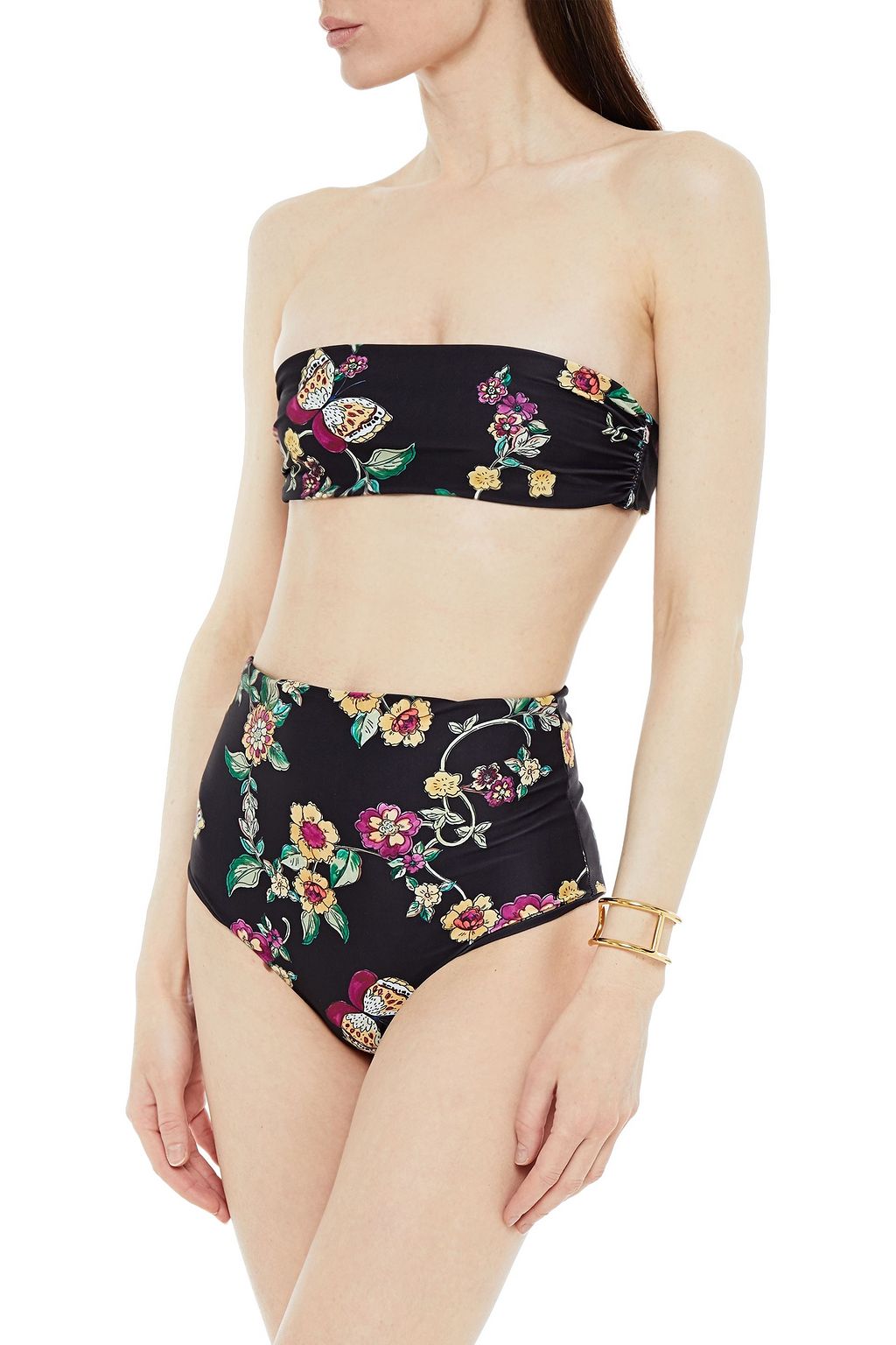 REDVALENTINO Printed bandeau bikini