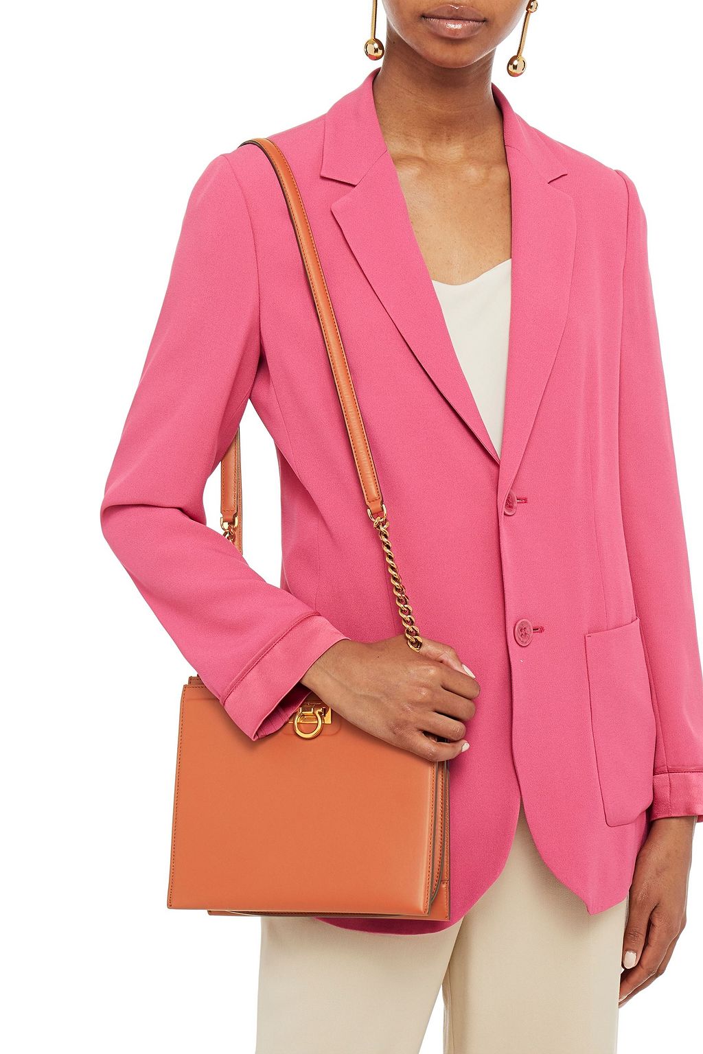 FERRAGAMO Trifolio leather shoulder bag