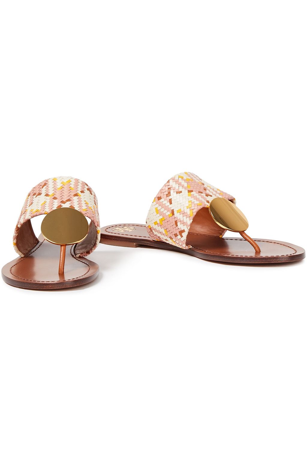 TORY BURCH Lila embellished braided leather sandals