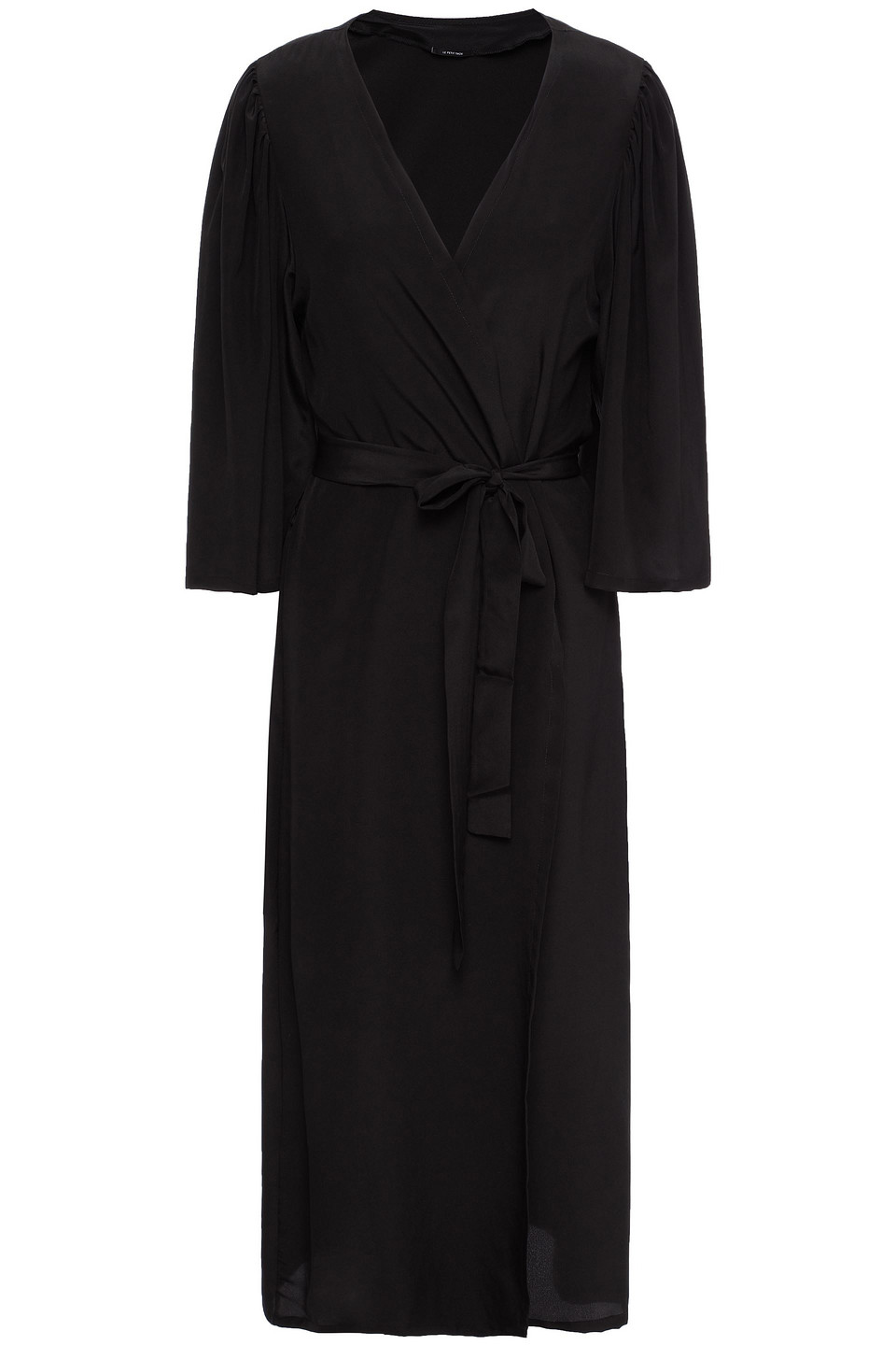 Le Petit Trou Woman Estime Silk Robe Black Size L/XL