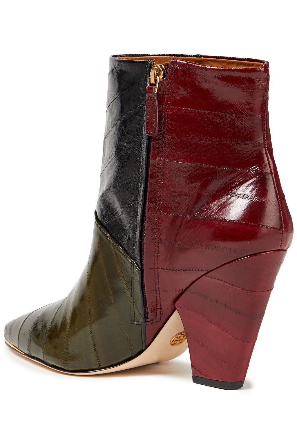 TORY BURCH Color-block eel ankle boots