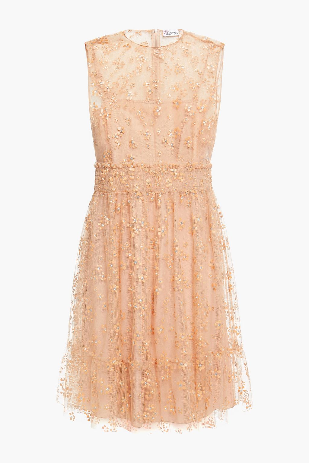peach glitter dress