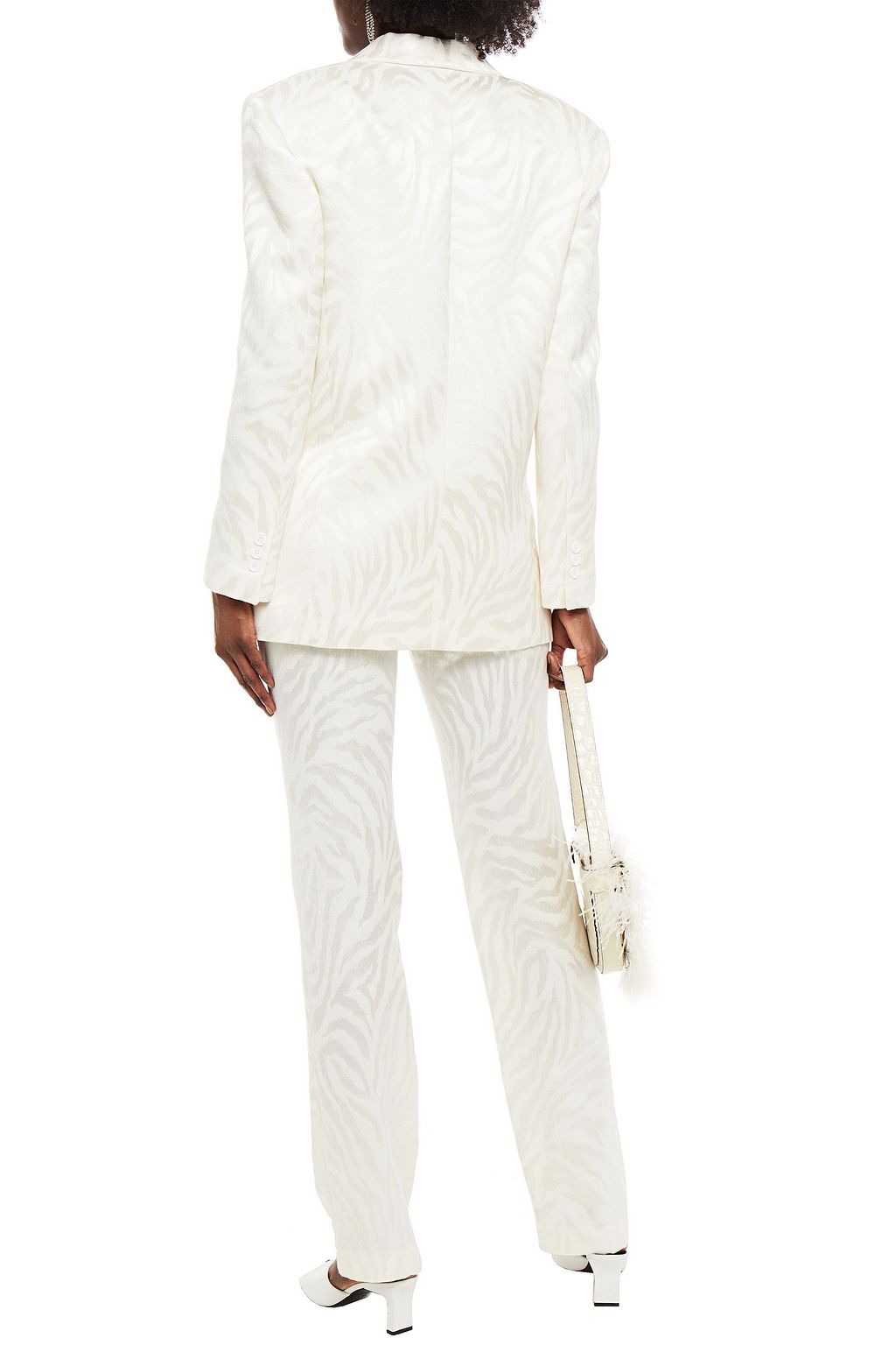 REDEMPTION Double-breasted cotton-blend jacquard blazer